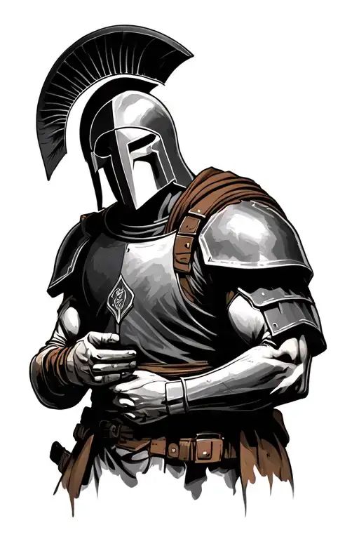 Spartan Soldier Holding
