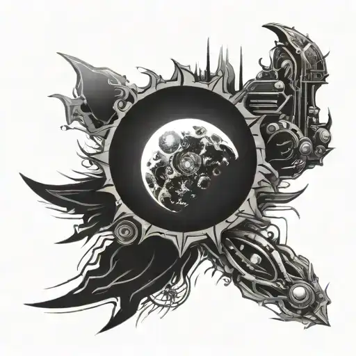 Solar Eclipse Cyberpunk Dark