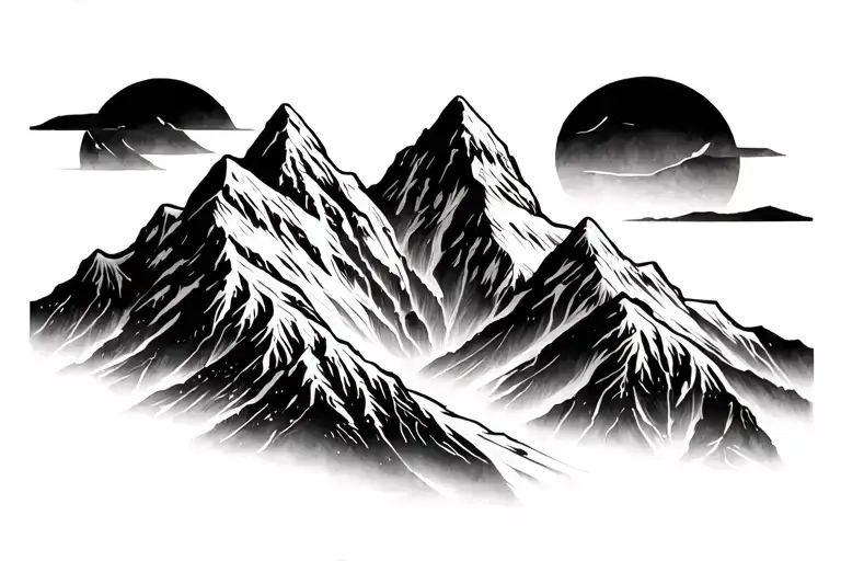 Mountain Range Silhouette