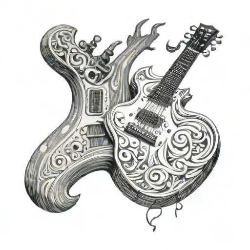 A Guitar Made Out Of Ruff Wood