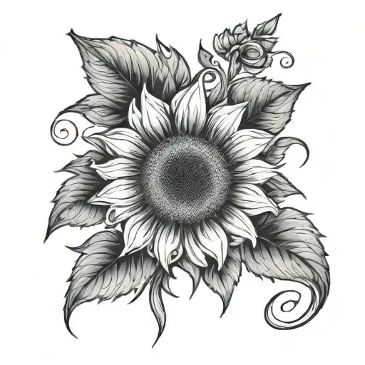 Number 33 With A Sunflower