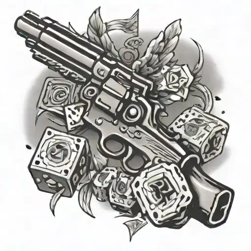 Guns Dice Money Falling Angel