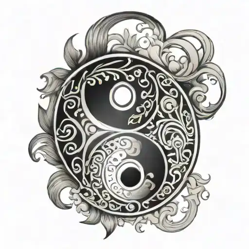 Yin Yang Symbol Intertwined
