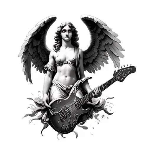 Venus Isle Angel From Eric Johnson Album Cover Black And White