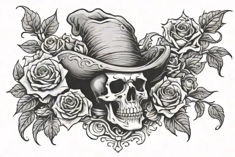 Death Discworld With Gothic Roses