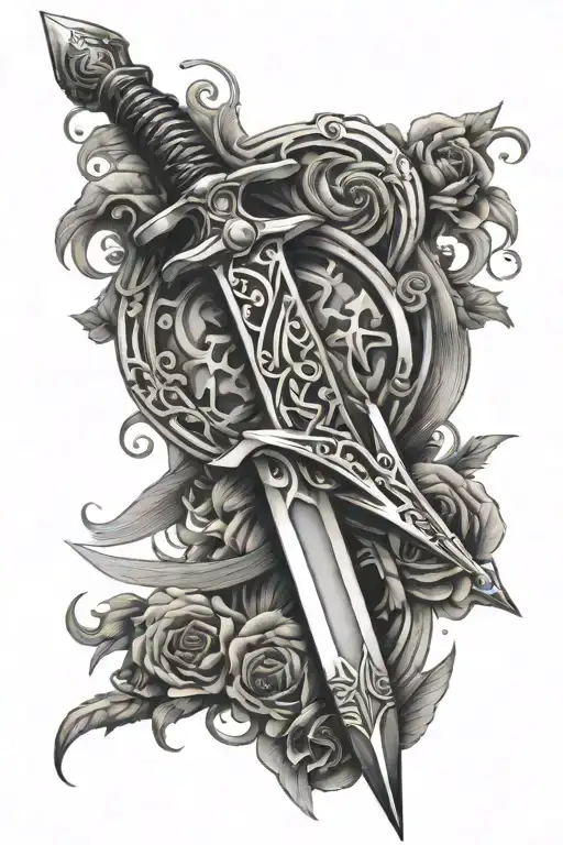 Sword Tattoo Featuring