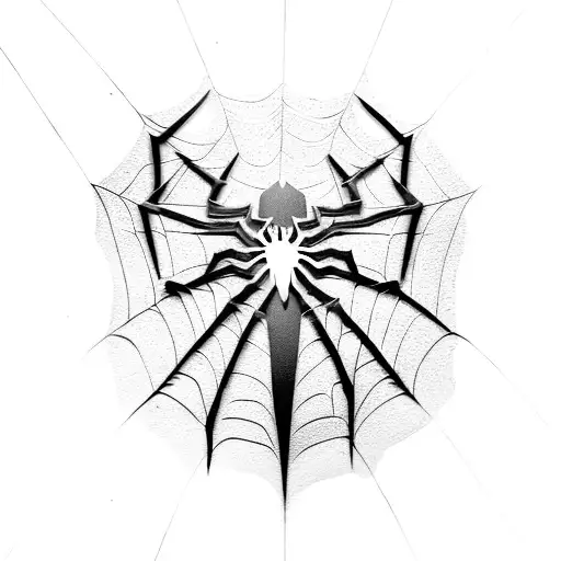 Spiderman Logo With Spider Webs