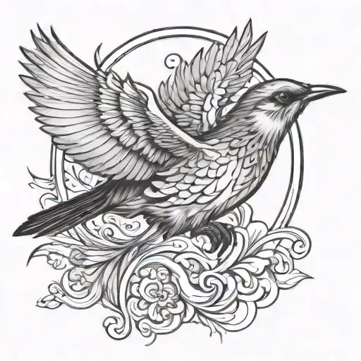 Masculine Bird Flying