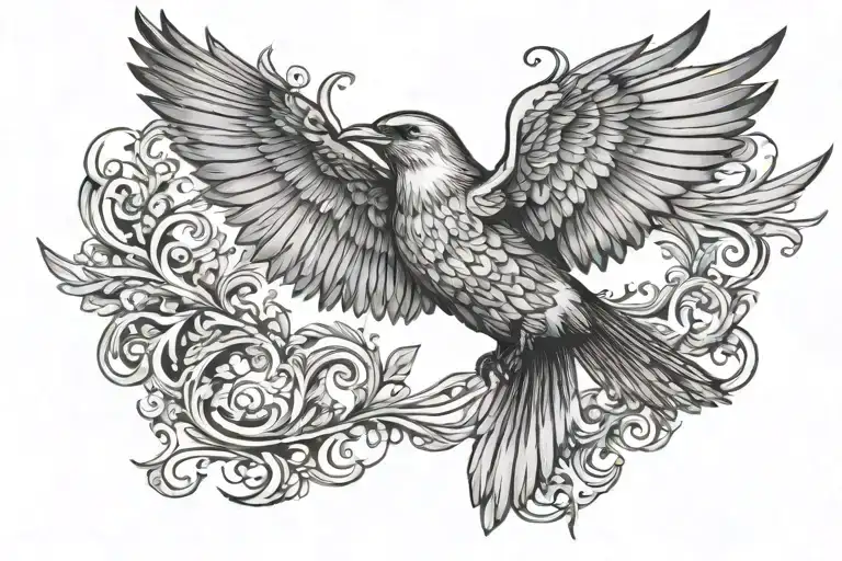 Masculine Bird Flying