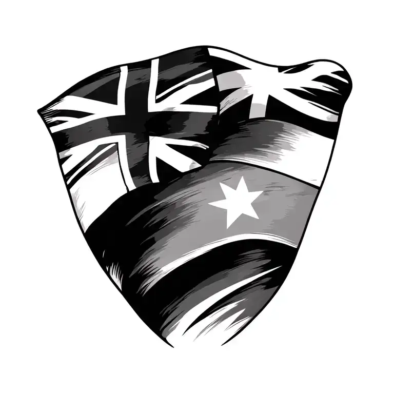 Australian Flag Waving