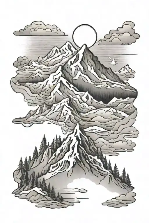 Snowy Mountain Range