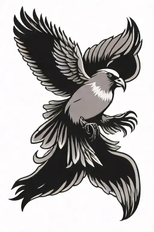 Old School Bird Flying