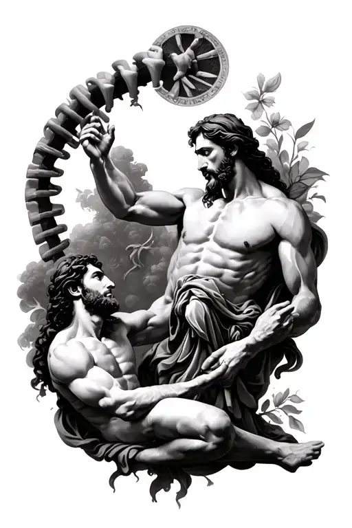 The Creation Of Man From The Bible With Jesus Creating The Dna Of Man