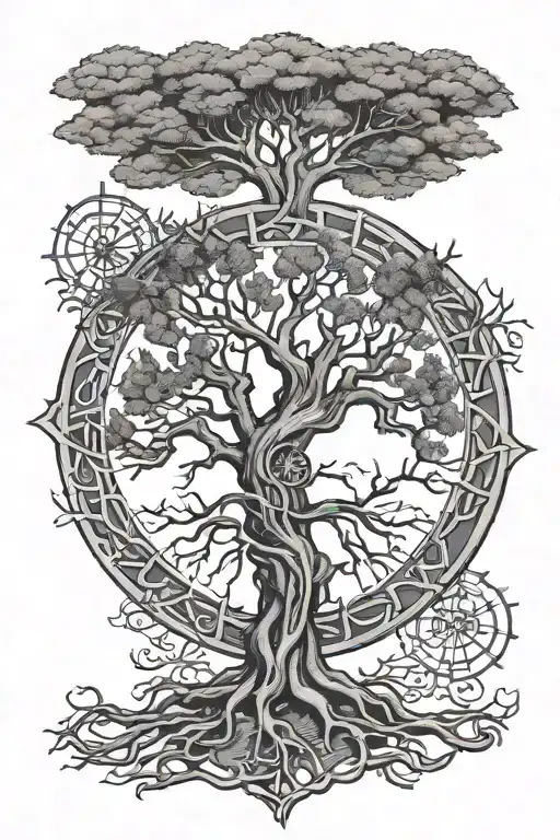 Vegvisir Yggdrasil Tree