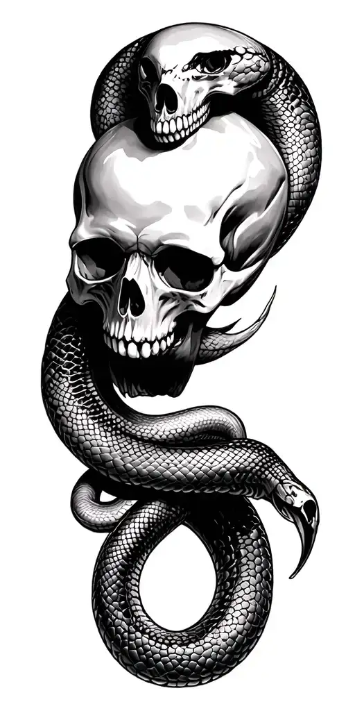 Skull And Snake