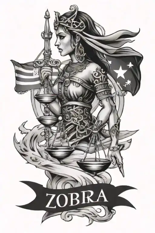 Zodiac Sign Libra With Philippine Flag & Saudi Flag