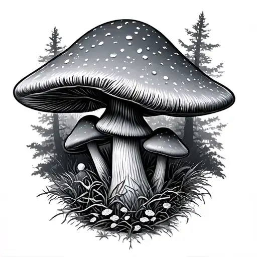 Fencing Mushroom Forest Scotland