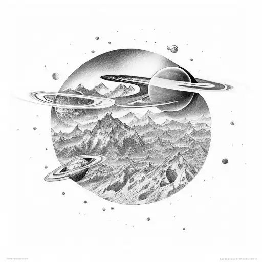 An Alien Landscape With Multiple Planets