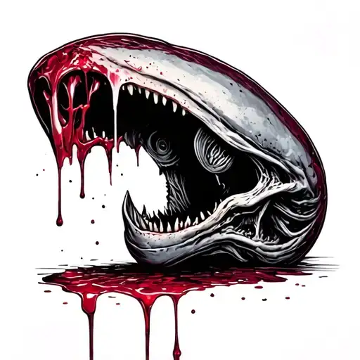 Slice With Alien Drinking Blood