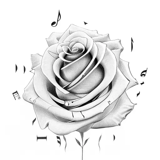 Roses With Music Notes