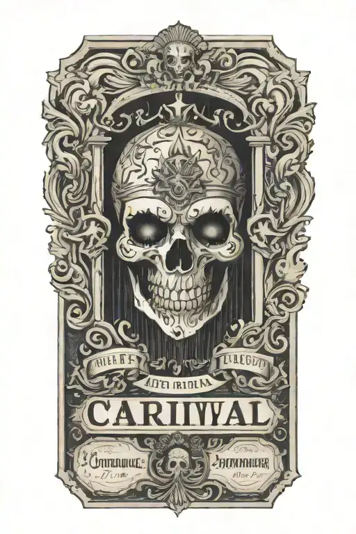 Haunted Carnival Ticket Featuring