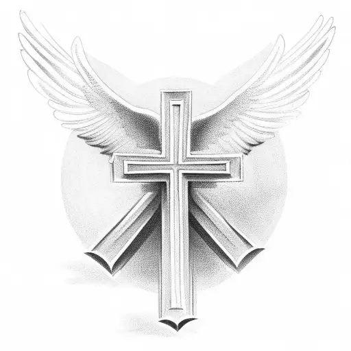 Christian Cross With Doves