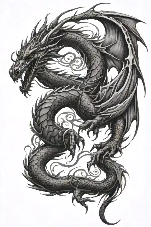 Dragon Wrapping Around