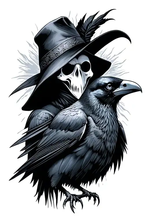 Plague Doctor And Crow