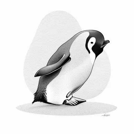 Penguin With Baseball Cap