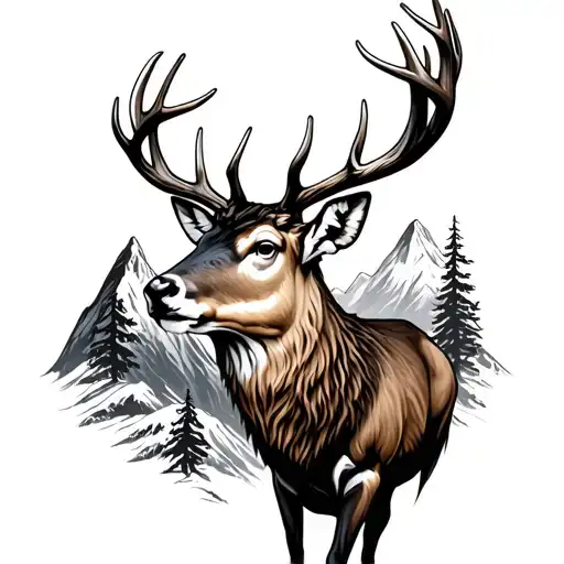 Scottish Deer Mountain