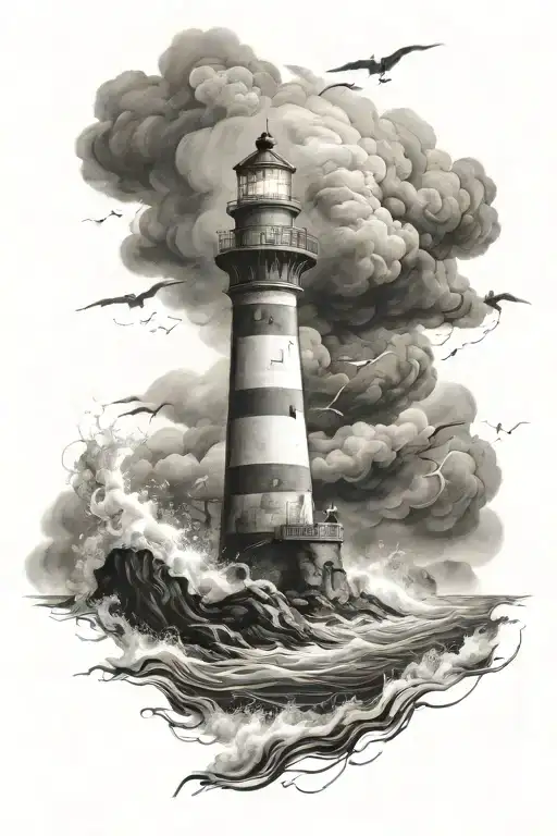 Lighthouse In The Storm