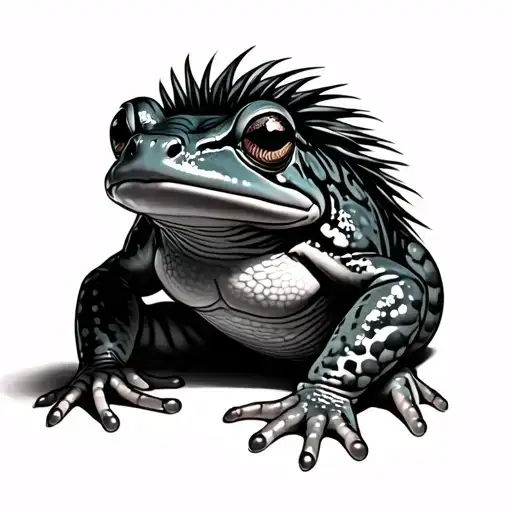 Muscular Frog With Hair