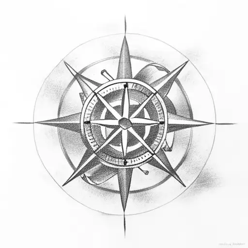 Anchor And Sea Compass