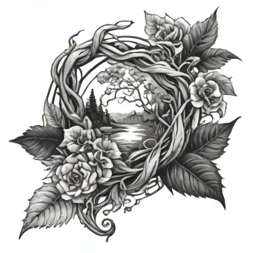 Nature Elements Intertwined