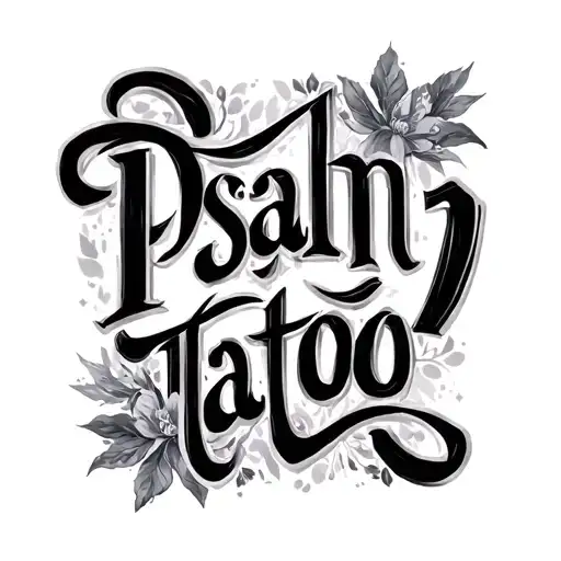 Pretty Writing That Says Psalm 91