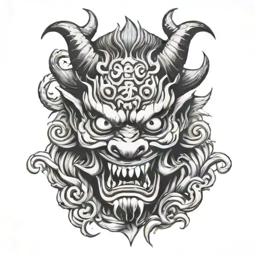 Japanese Demon Tattoo Small