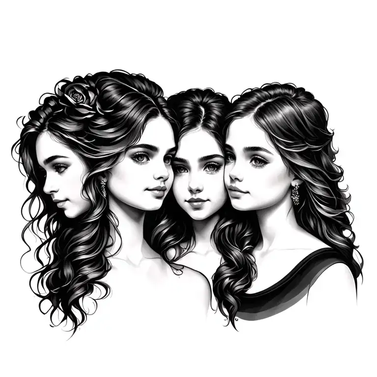 Tattoo For A Guy Representing 3 Daughters