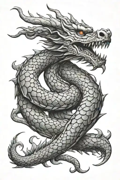 Dragon Serpent Coiled