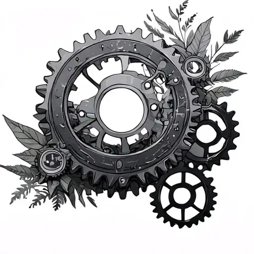 Gears And Nature Scene