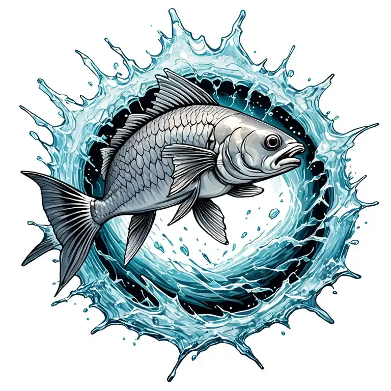 Coyfish Breaking Out Of Ice