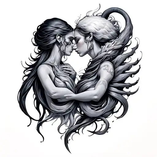 Cancer Geminis Together Symbolizing