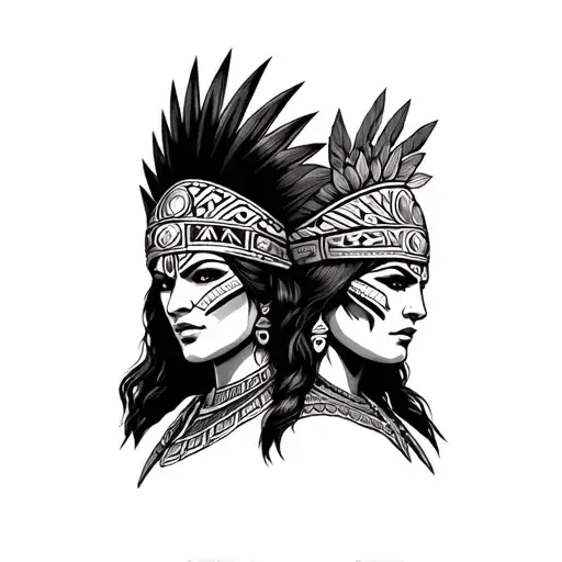 Aztec Guerrero And Guerrera
