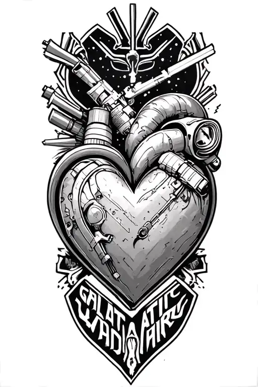 Galatic Empire Logo And Rebel Alliance Logo Combined Into A Heart