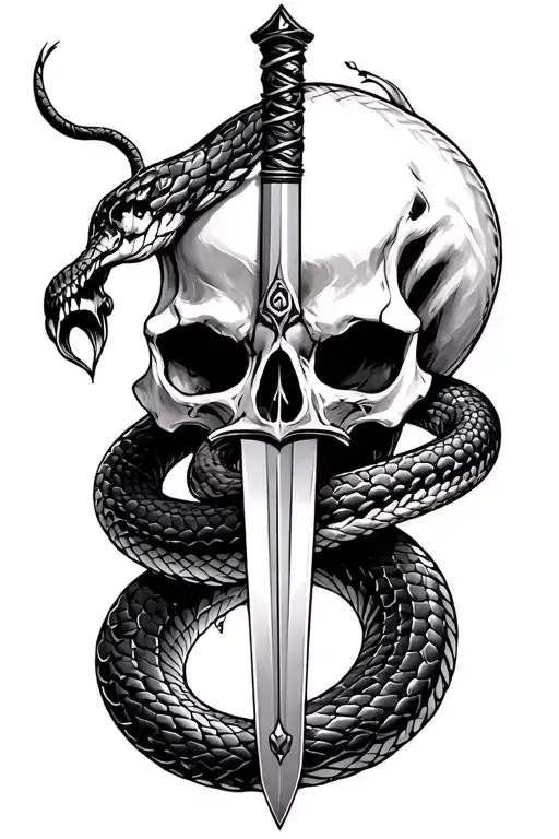 Skull Sword Snake
