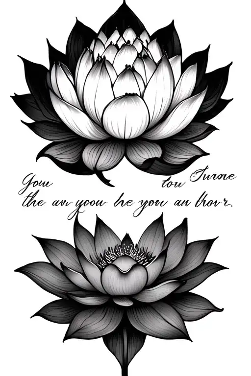 Lotus And Affirmations Written Within