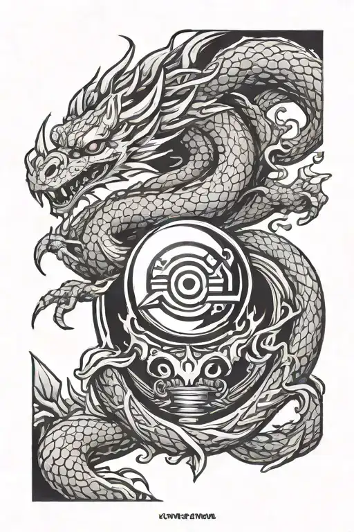 Konoha Symbol And Dragon Ball Crystal Ball Made