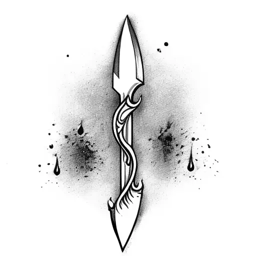 Draw A Dagger Dripping Blood