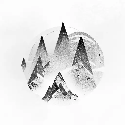 Galaxy Outer Space With Mountain Trees