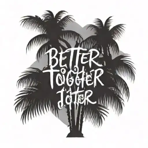 Palm Tree With Words Better Together