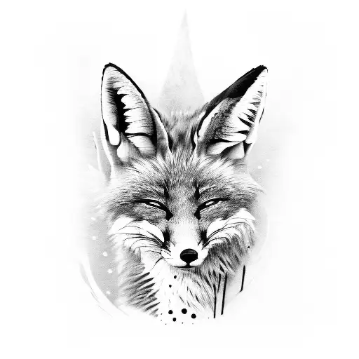 Sleeping Fox Curled Up